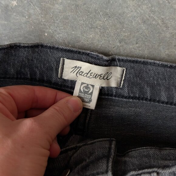 Madewell The Perfect Vintage Straight Leg Jean Gray Denim Raw Hem size 29 - Picture 5 of 8